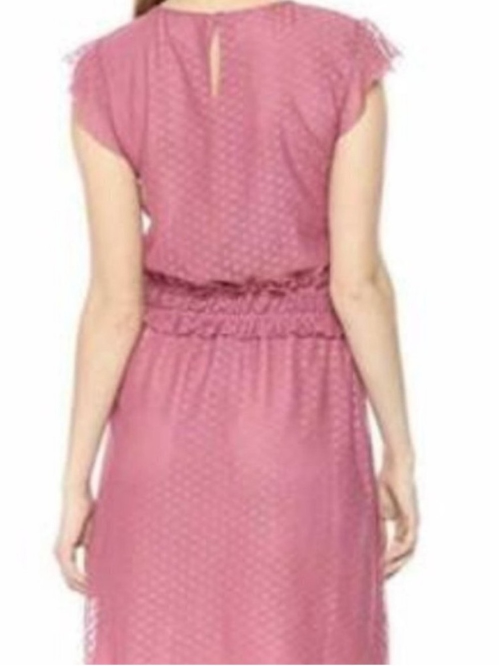 Ella Moon Cap Sleeve Ruffle Shoulder Smock Waist Dress. XL. NWT. - Picture 8 of 10